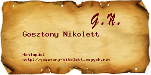 Gosztony Nikolett névjegykártya